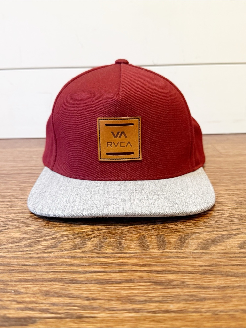 RVCA | All The Way Snapback Hat in Burgundy/Gray One Size